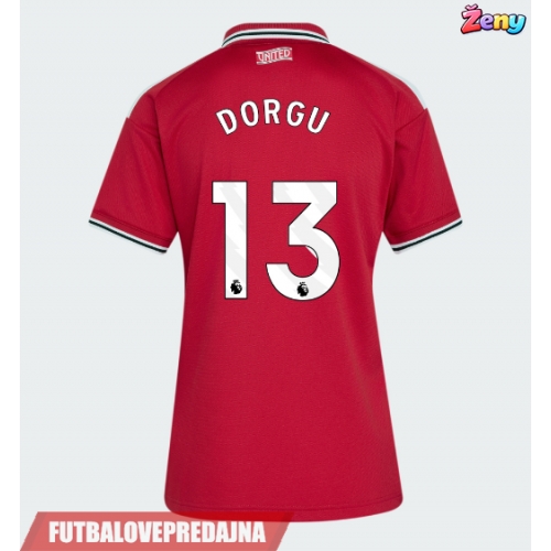 Lacne Ženy Futbalové dres Manchester United Patrick Dorgu #13 2026-27 Krátky Rukáv - Domáci